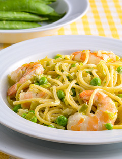 Lemony Linguine with Shrimp and Peas | Ciao Italia