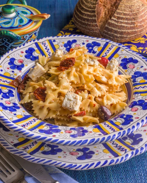 Bowties with Feta Cheese Sauce | Ciao Italia